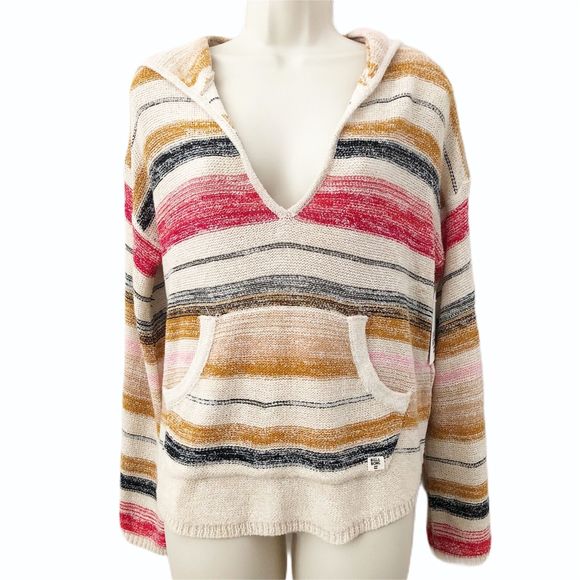 Billabong Sweaters - Billabong Hoodie Striped Beige S New